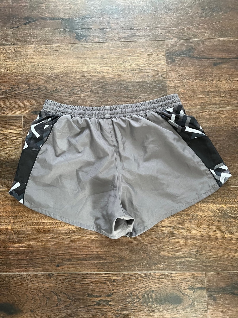 Adidas Women's Running Workout Grey Black White Lined Shorts Size Small